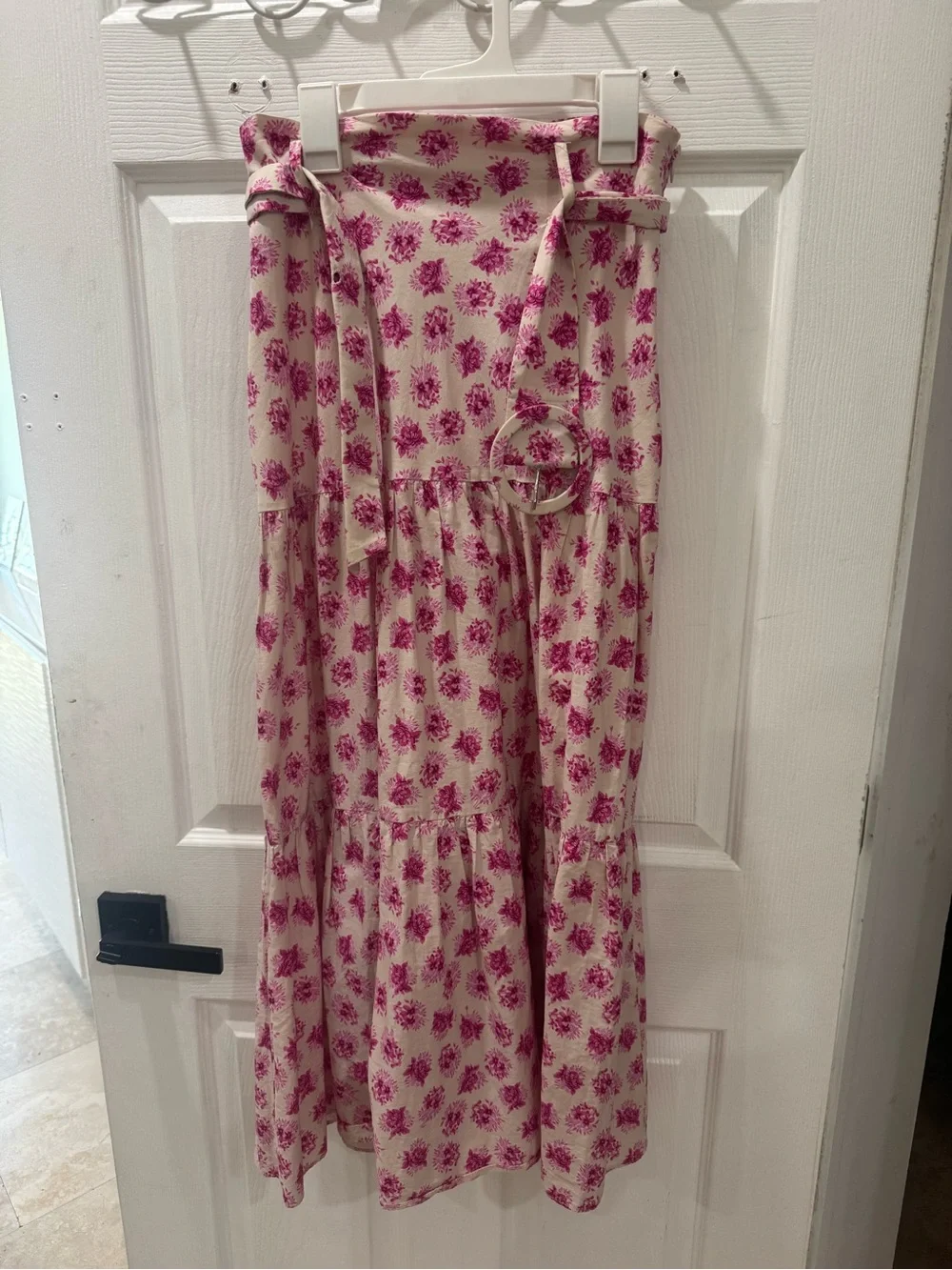 Zara Pink Floral Maxi Skirt